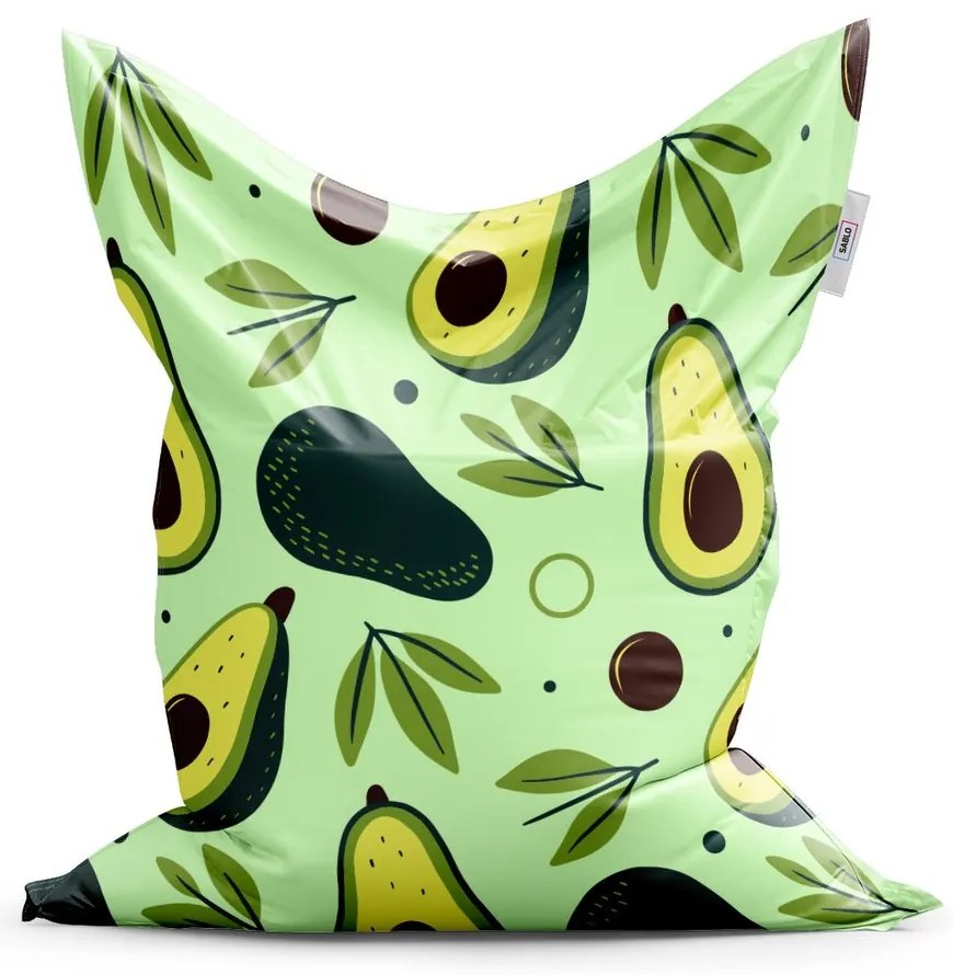 Sac de șezut Classic avocado desenat - pentru copii, verde