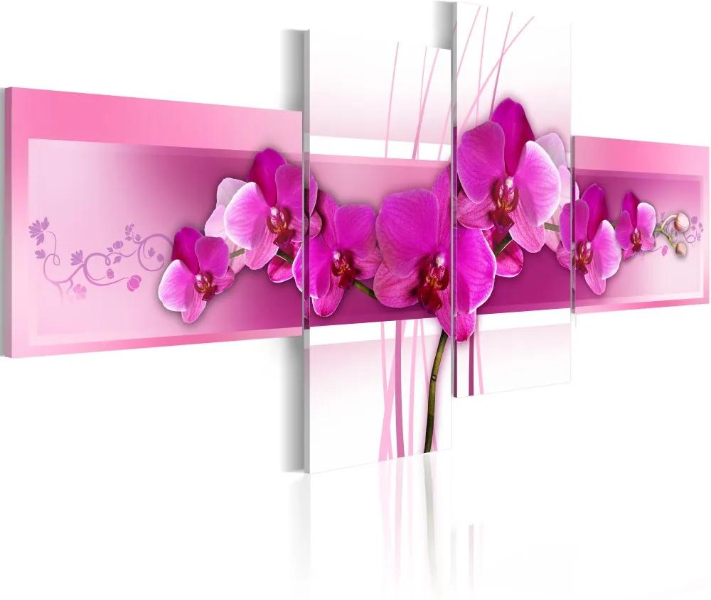Tablou Bimago - Pink power 100x45 cm