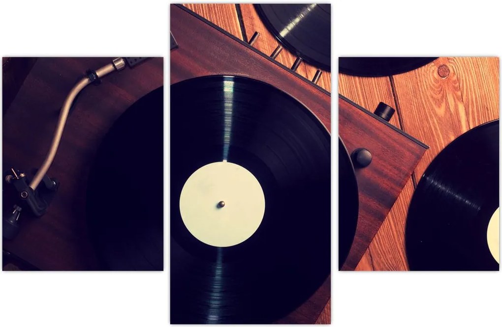Tablou - Discuri de gramafon (90x60 cm)