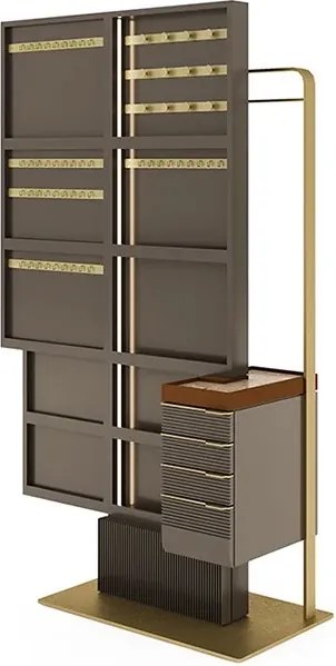 Organizator lemn masiv de bijuterii cu oglindă Domo