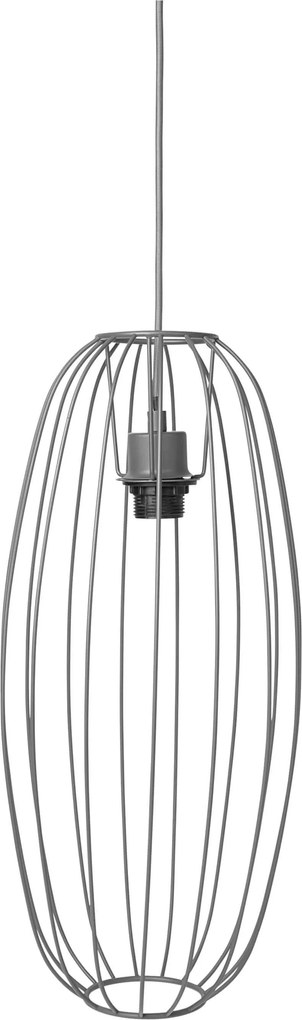 Lampa Suspendata din Metal Cajo M - Metal Gri Diametru(22 cm) x Inaltime(50 cm)