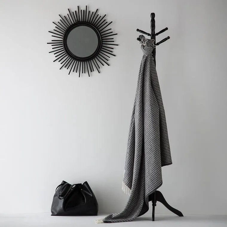 VIALMAN Pled cu franjuri LADA gri închis 150 x 200 cm