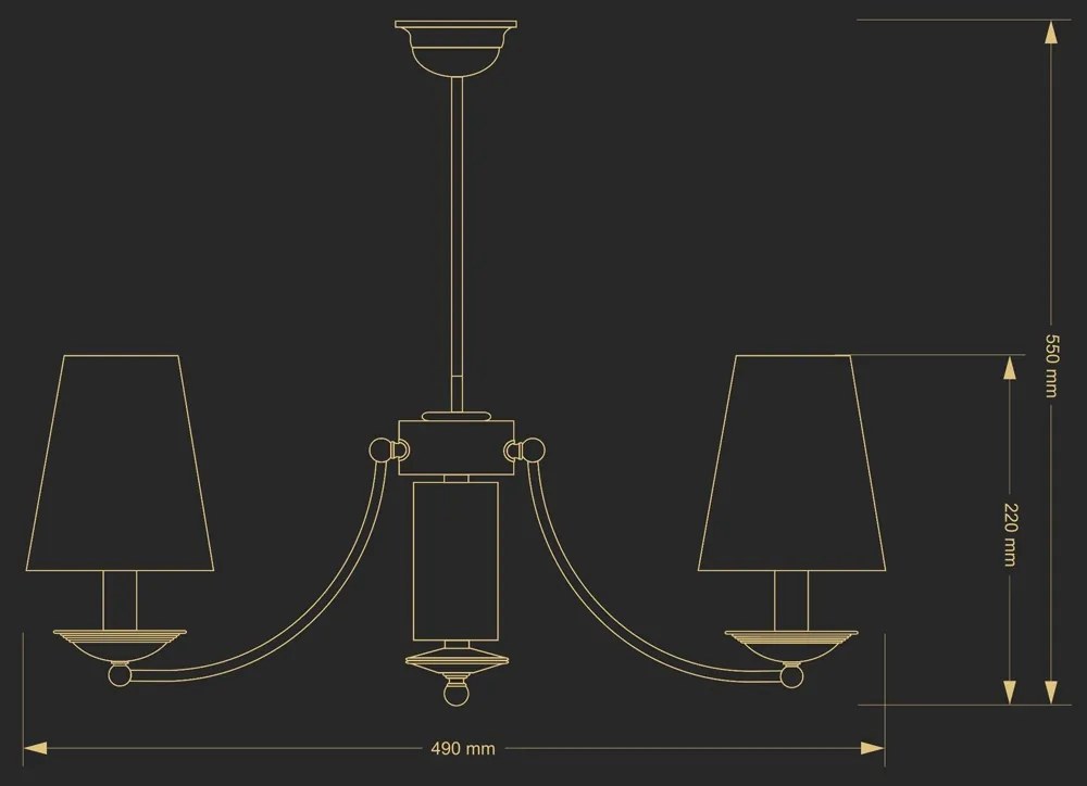 Candelabru 2 brate design clasic realizat manual N