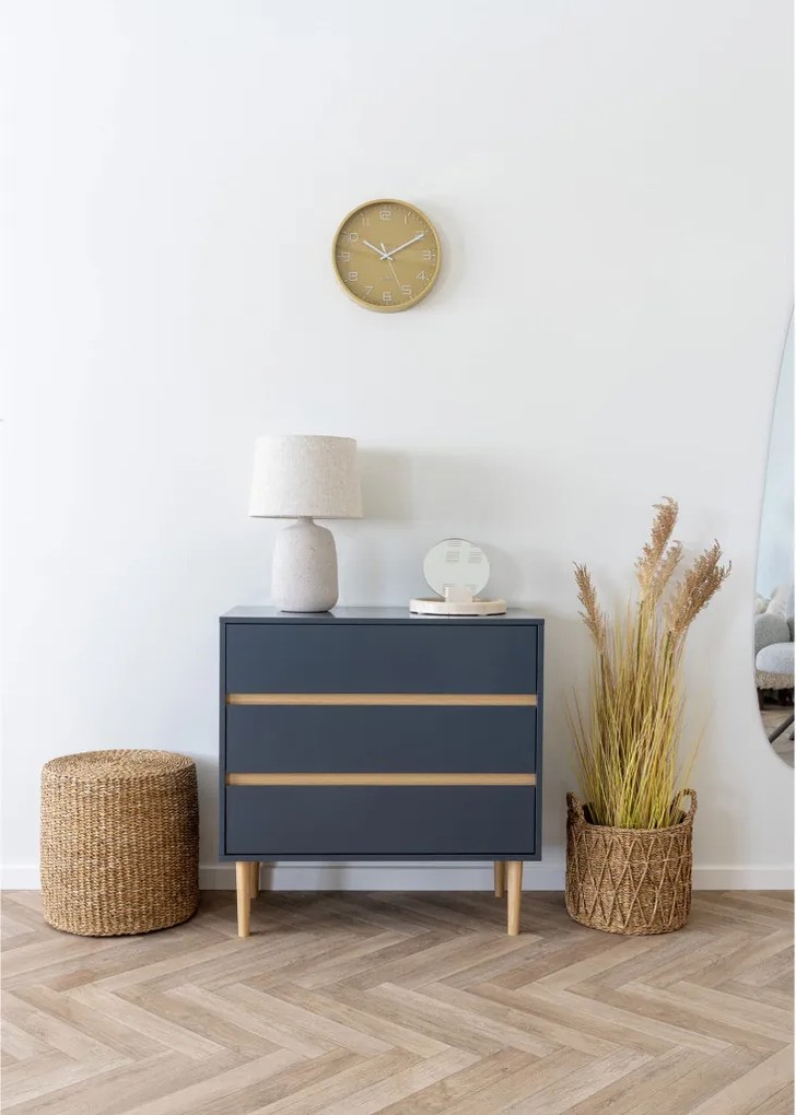 Ceas de perete Rosolini, ocru, silențios, 30 cm