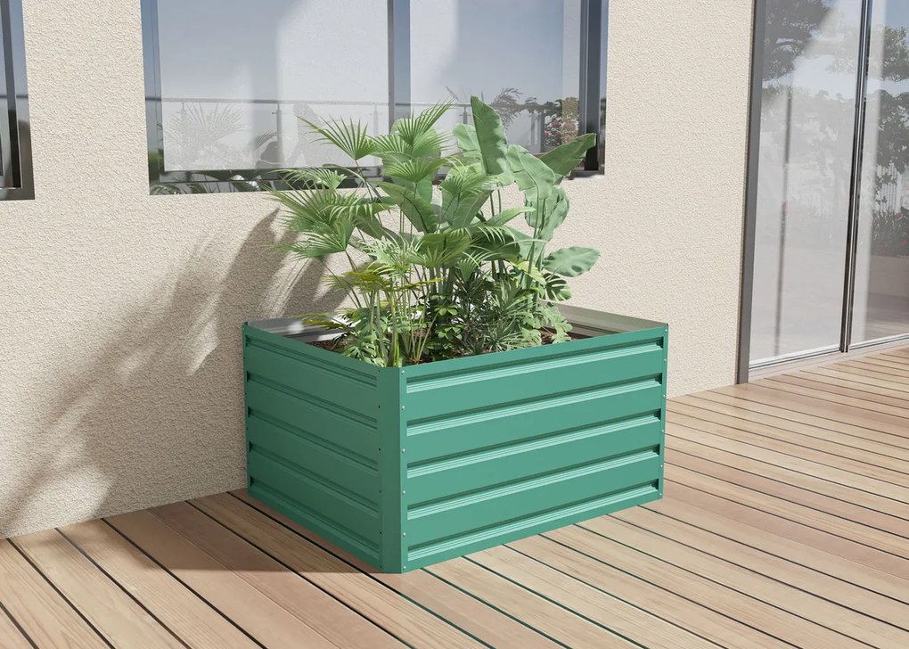 Patură înălțată G21 Daisy 100 x 80 x 52 cm, dintablă, verde