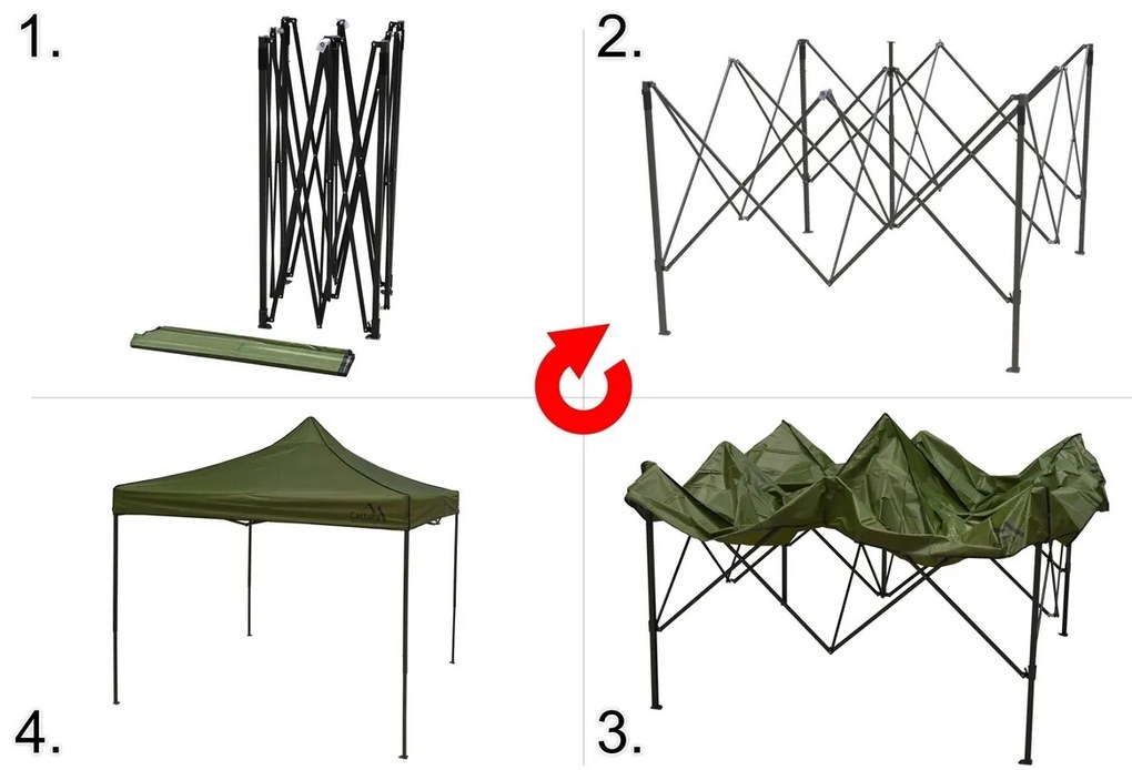 Cort tip pavilion Cattara 13338 Waterproof, 3 x 3 m