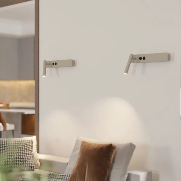 Aplică de perete cu spot HOTEL MOOD 1xG9/12W/230V + 1xG9/3W bej