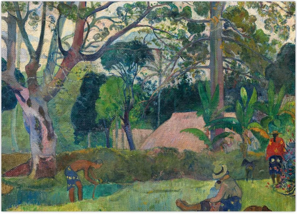 Tablou - Paul Gauguin, Te raau rahi (The Big Tree), reproducere (70x50 cm)