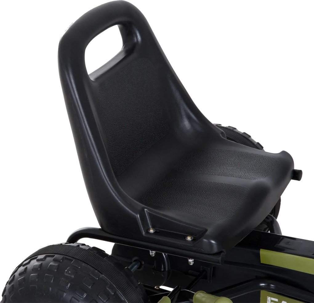 Homcom Go-Kart per Bambini a Pedali, Verde e Nero
