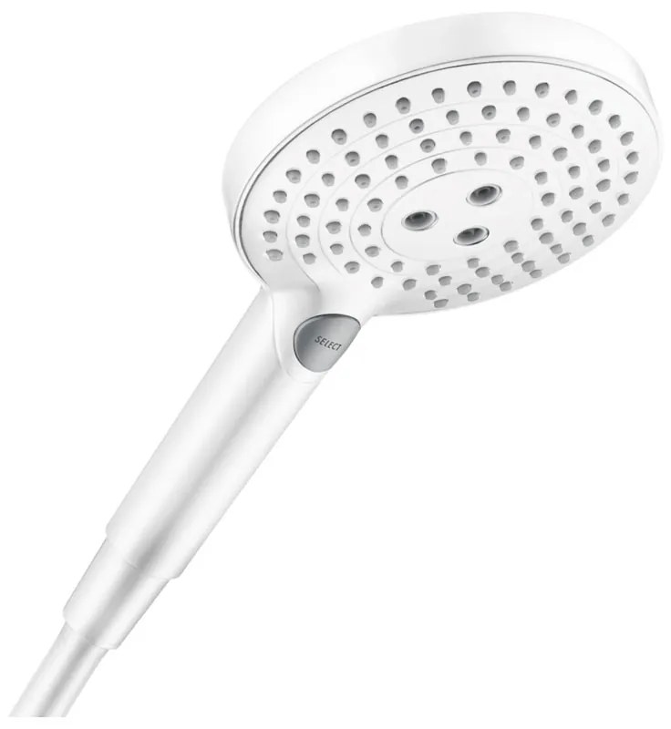 Para de dus, Hansgrohe, Raindance Select S 120, 3 jeturi, alb mat