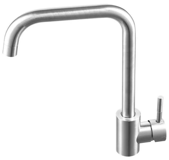 Baterie Bucătărie din Inox Satinat, Model CF002 – Design Modern și Funcțional pentru O Utilizare Ușoară