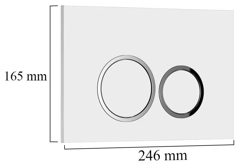 Set rezervor WC montat pe perete Roya Delos WH 82W