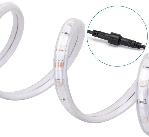 Bandă LED RGB solară dimabilă LED/5W/3,2V 5+2m IP65 + telecomandă