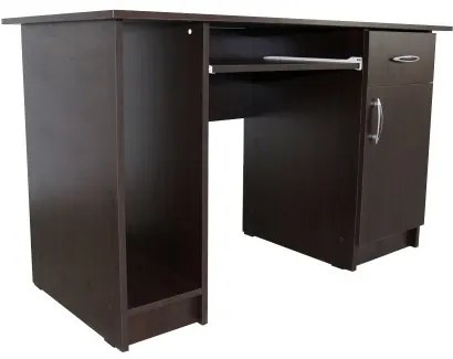 Birou Nero cu 1 usa si 1 sertar, Wenge, 120 x 74 x 60 cm