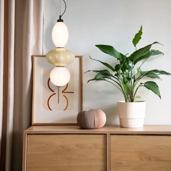 Lustră LED pe cablu ASCOLI LED/18W/230V d. 20 cm bej