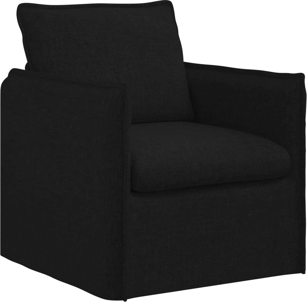vidaXL Canapea Negru 195 x 82 x 85 cm țesătură