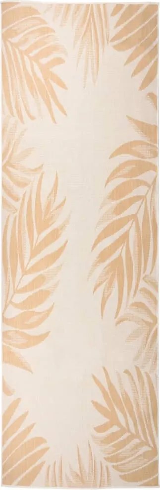 vidaXL Covor de exterior, model frunze, 80x250 cm, țesătură plată