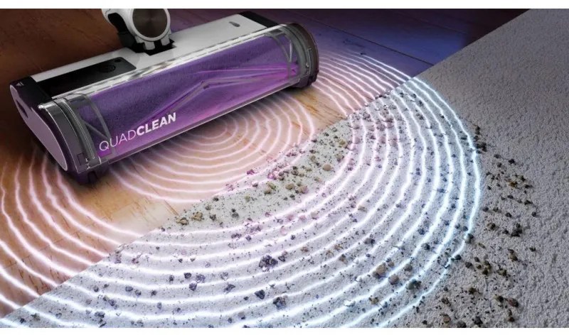 Aspirator vertical Shark IW3612EUT, 240W, 0.42 l, 3 moduri, 3 trepte, 3 atasamente, Afisaj LED, Senzori pentru detectarea murdăriei invizibile, Autonomie pana la 60 min, Alb/Galben