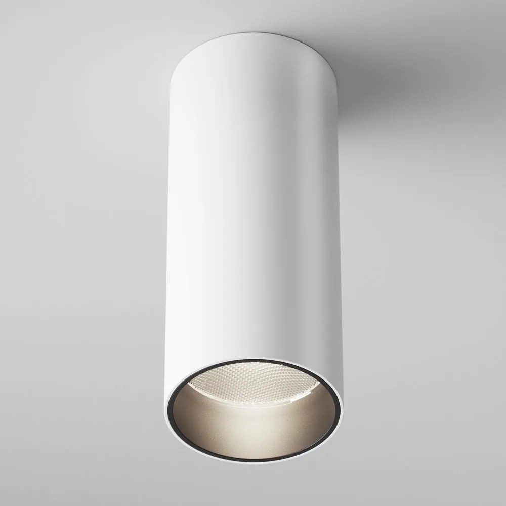 Plafoniera LED design tehnic Focus alb, 4000K