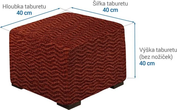 Gaico Huse bielastice CRISTINA cupru taburet (40 x 40 x 40 cm)