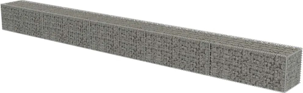 vidaXL Gabion perete cu capace, 600 x 50 x 50 cm, oțel galvanizat