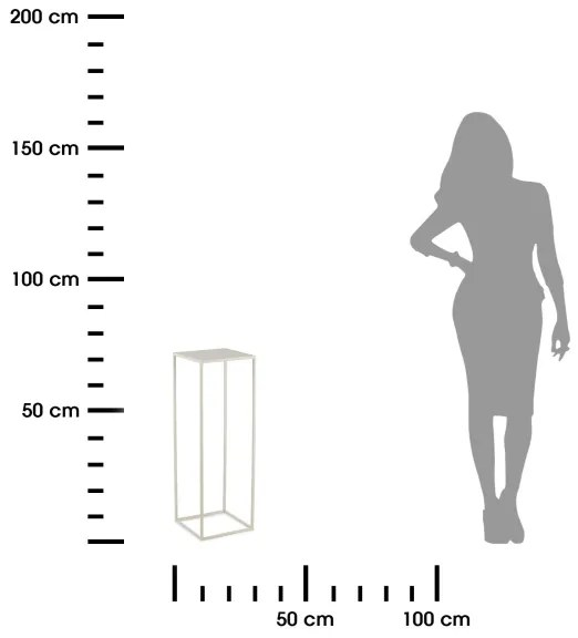 Suport de flori 70x24 cm crem