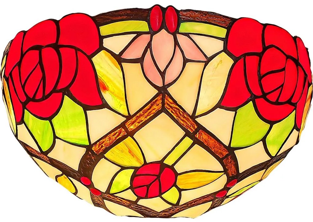 Brilagi - Aplică de perete Tiffany cu vitralii GARLAN 1xE14/40W/230V