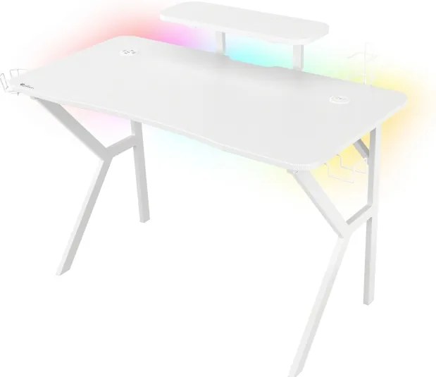 Birou gaming Genesis Holm 320 RGB alb