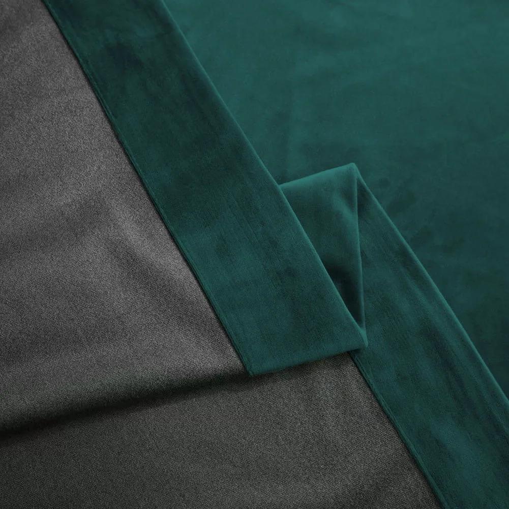Set draperie din catifea blackout cu rejansa din bumbac tip fagure, Madison, densitate 700 g/ml, Paradiso, 2 buc