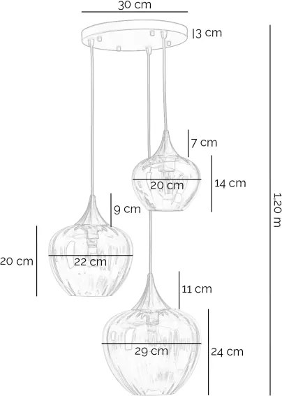 ONLI - Lustra suspendată pe cablu ELIDE 3xE27/15W/230V negru/cupru