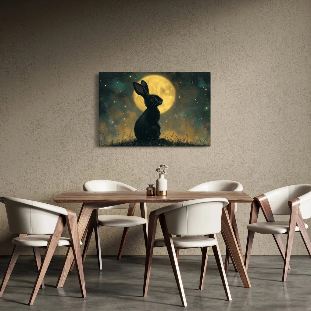Tablou - Iepure cu lună (90x60 cm)