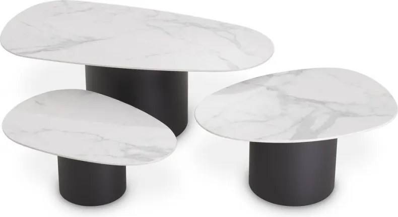 Set de 3 masute de cafea design modern LUX Zane 115560 HZ