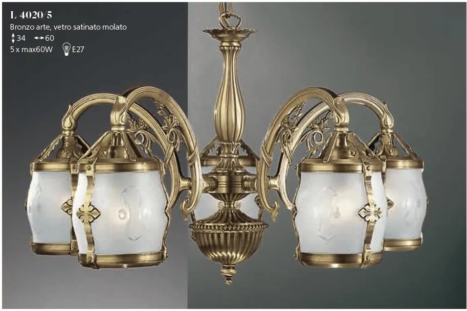 Candelabru clasic cu 5 brate design italian realizat manual 4020