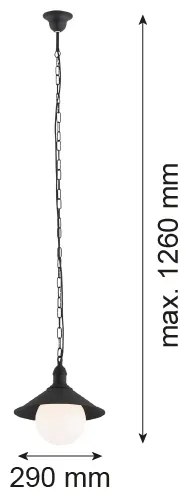 Argon 3285 - exterior Lustra ERBA BIS 1xE27/60W/230V