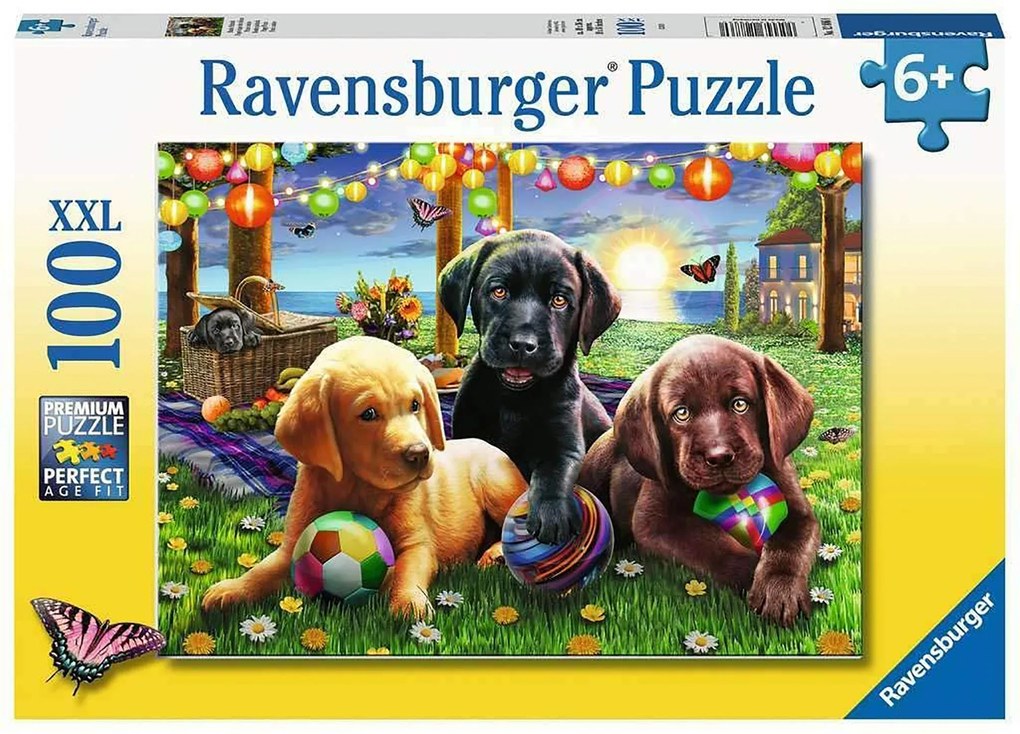 PUZZLE CATEI LA PICNIC, 100 PIESE - RAVENSBURGER (RVSPC12886)