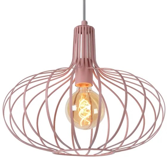 Lustră pe cablu MERLINA 1xE27/60W/230V roz Lucide 78393/38/66