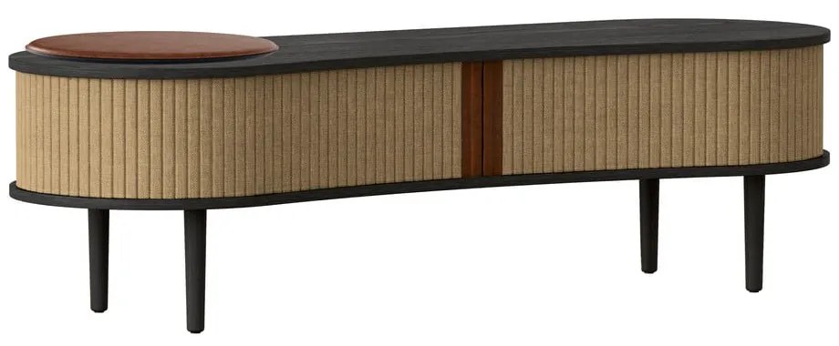 Masă TV maro/maro deschis cu aspect de lemn de stejar 140x40 cm Audacious – UMAGE