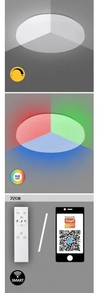 Rabalux 71036 - Plafonier LED RGB CERRIGEN dimabil 48W 230V
