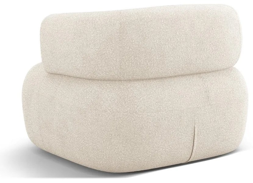 Fotoliu bej cu tapițerie din țesătură bouclé Jenny – Micadoni Home