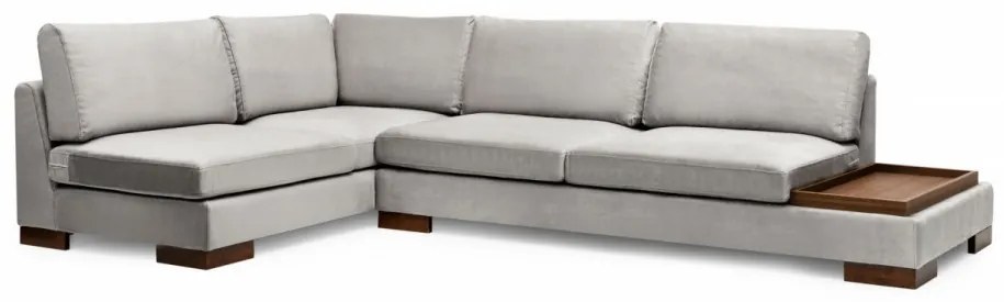 Coltar Tulip Corner Left With Pouf, Gri Deschis