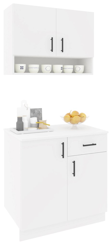 Set Bucatarie Berna, Alb, L 80 cm