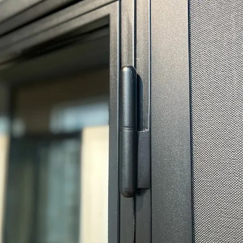 Usa de interior din sticla Porta Loft Steel cu rama neagra din otel Model 2, 874 x 2053, Negru