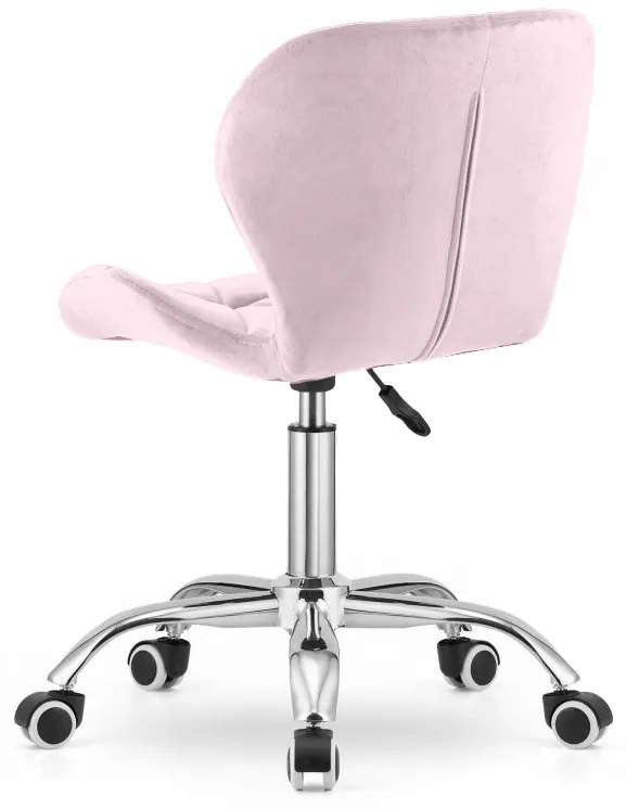 OFERTA Scaun de birou roz pudra AVOLA VELVET calitatea II.