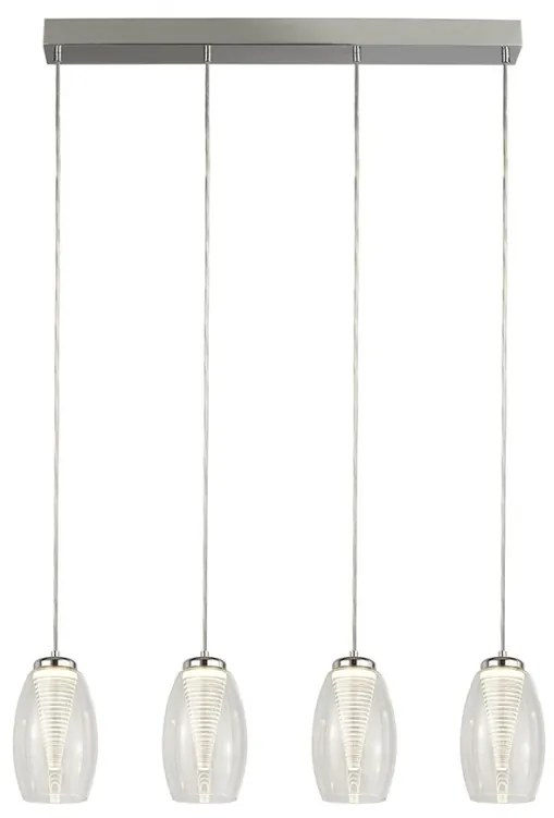 Lustra LED moderna cu 4 pendule Cyclone 97292-4CL SRT