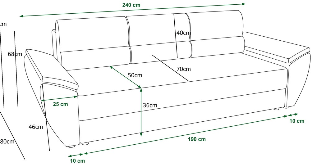 Canapea trei locuri Radiant Bis (gAlben). 1056848