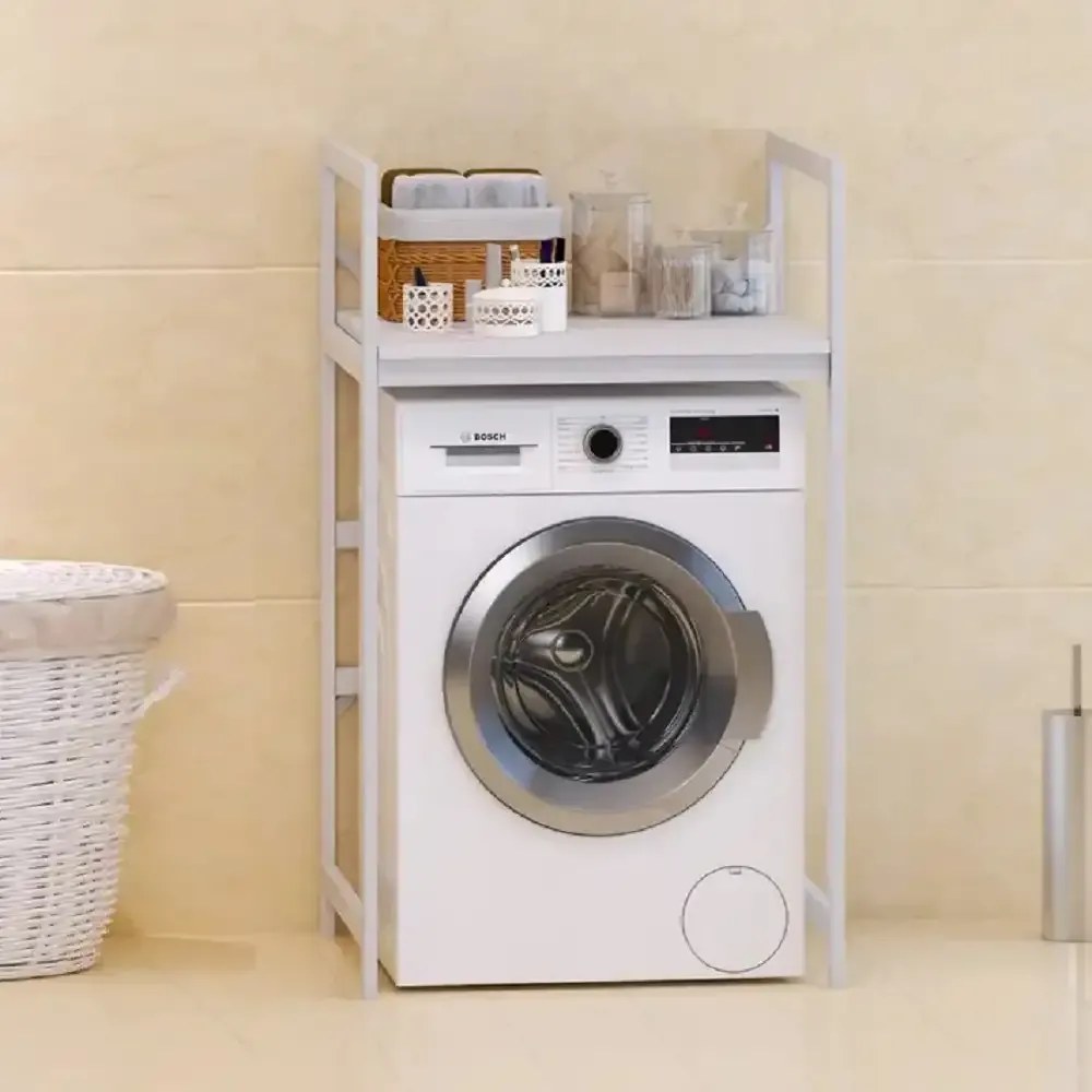 Suport raft alb pentru mașină de spălat și uscător