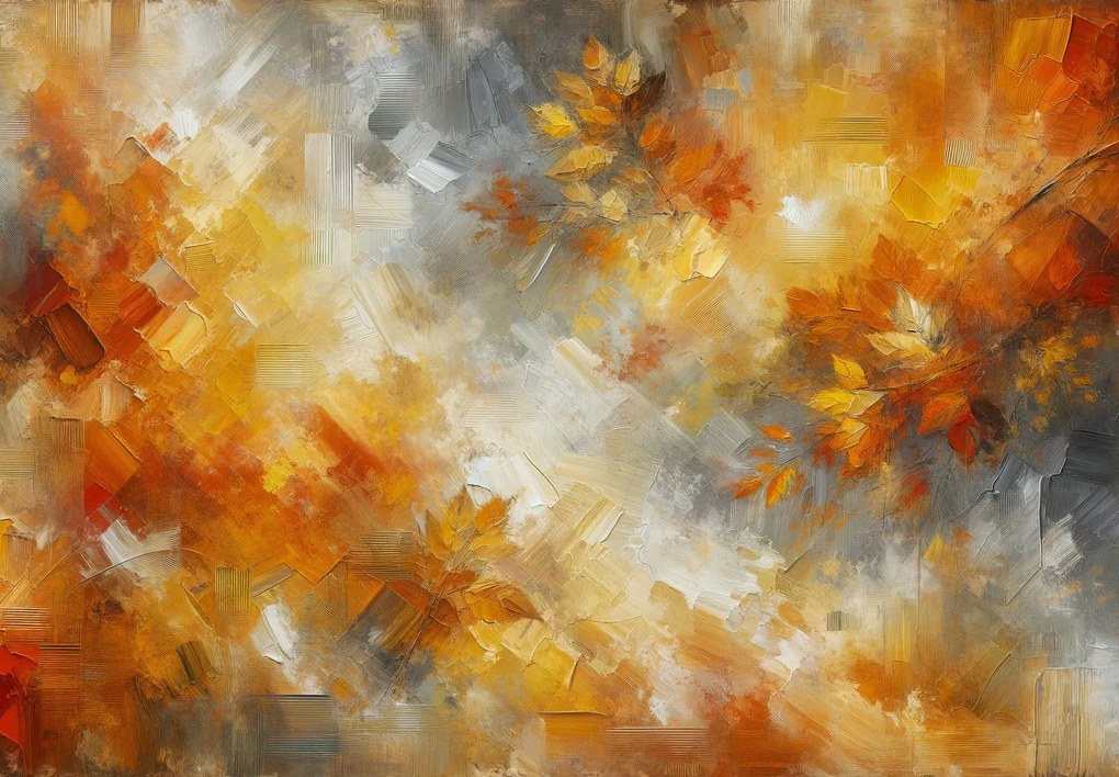 Fototapet - Abstracție portocalie de toamnă (147x102 cm)