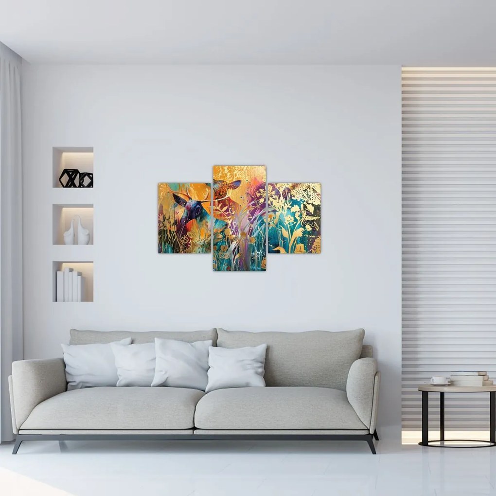 Tablou - Pictura abstractă a naturii (90x60 cm)