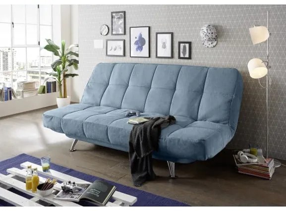 Canapea Extensibila Ikar, 3 Locuri, Lada Depozitare, Denim, 208 X 102 X 98 Cm