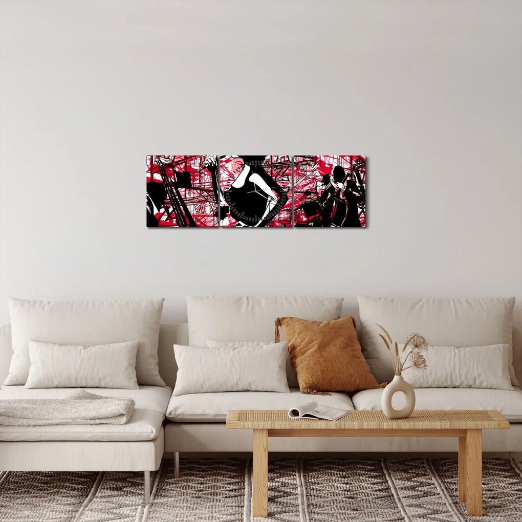 Tablou - Jazz (cu ceas) (90x30 cm)